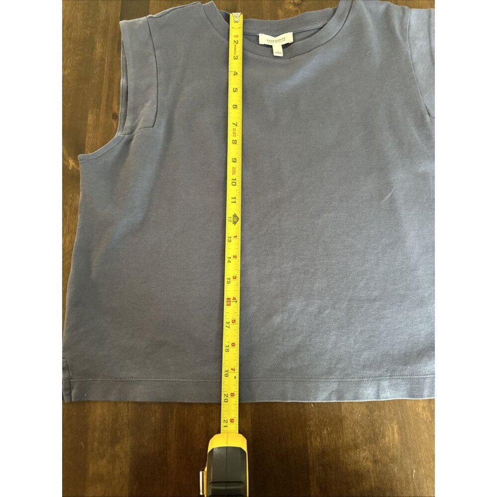 Haven Well Within Top Womens Tank Blue Minamalist Boho Lagenlook Sustainable - Picture 4 of 9